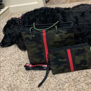 Haute Shore Camo bag and clutch set